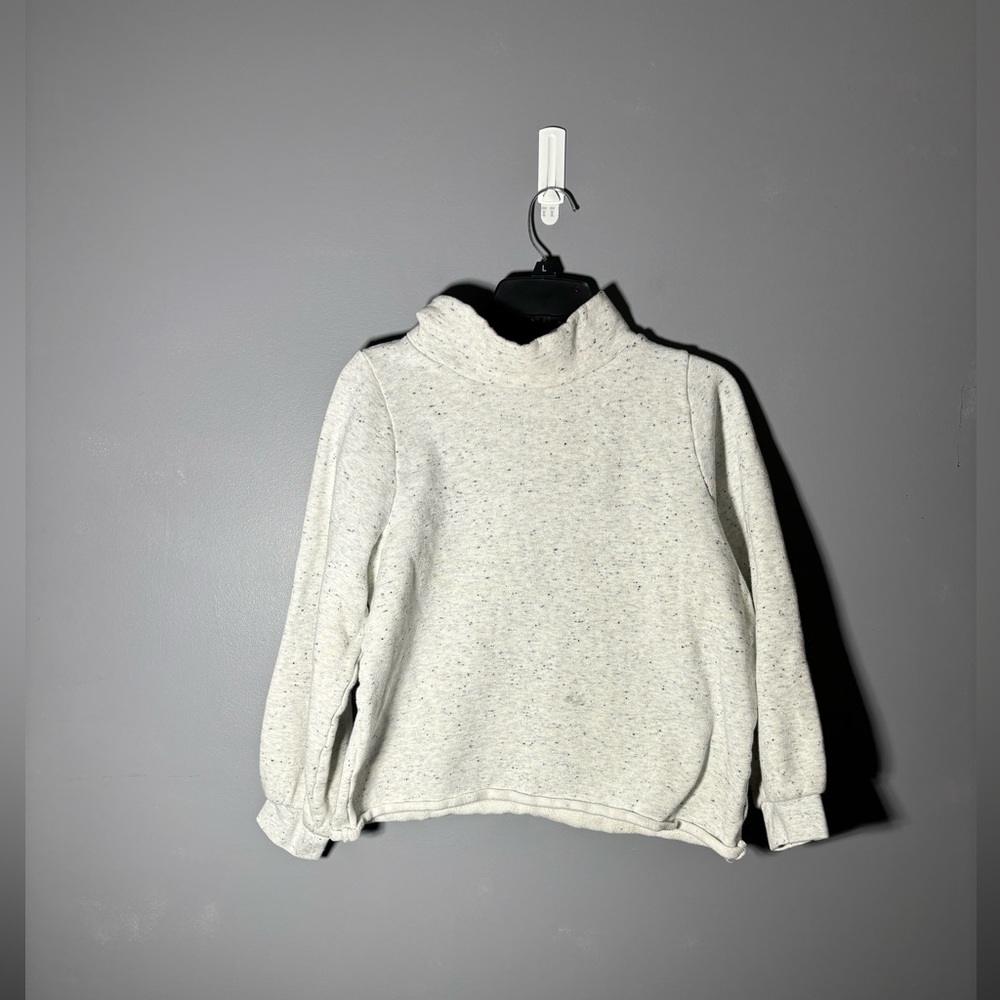 Madewell MWL Betterterry Mock Neck Cropped Sweatshirt Size Small